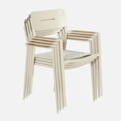 Set 4 sedie da giardino in alluminio e textilene