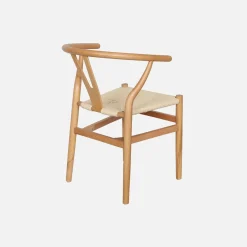 Set 2 sedie in legno con seduta in corda