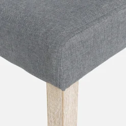 Set 4 sedie in tessuto con gambe in legno