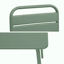 Set tavolino in metallo per bambini e 2 sedie