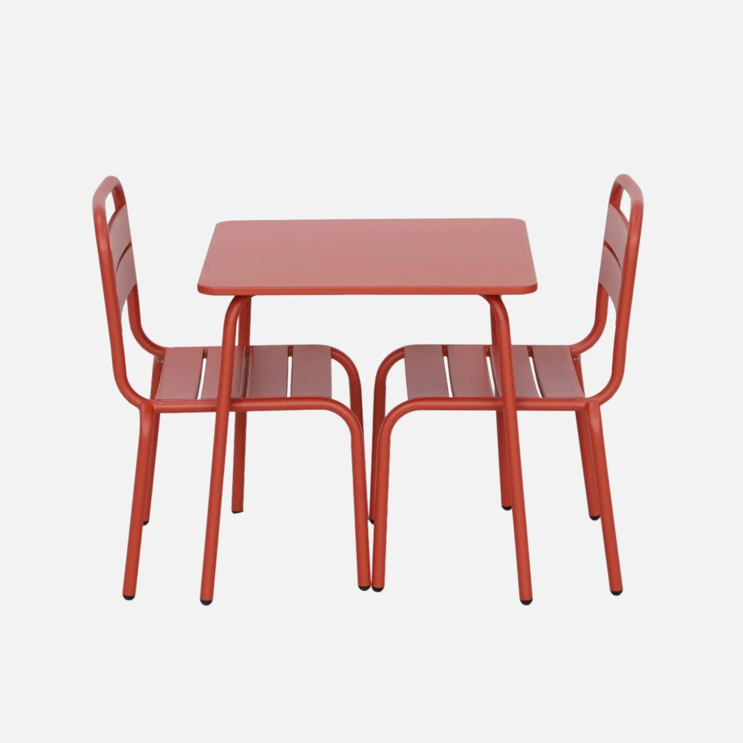 Set tavolino in metallo per bambini e 2 sedie