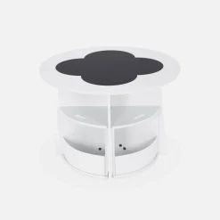 Set tavolo con ardesia e 4 sedie contenitore per bambini