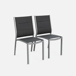 Set tavolo da giardino allungabile in alluminio con 6 sedie