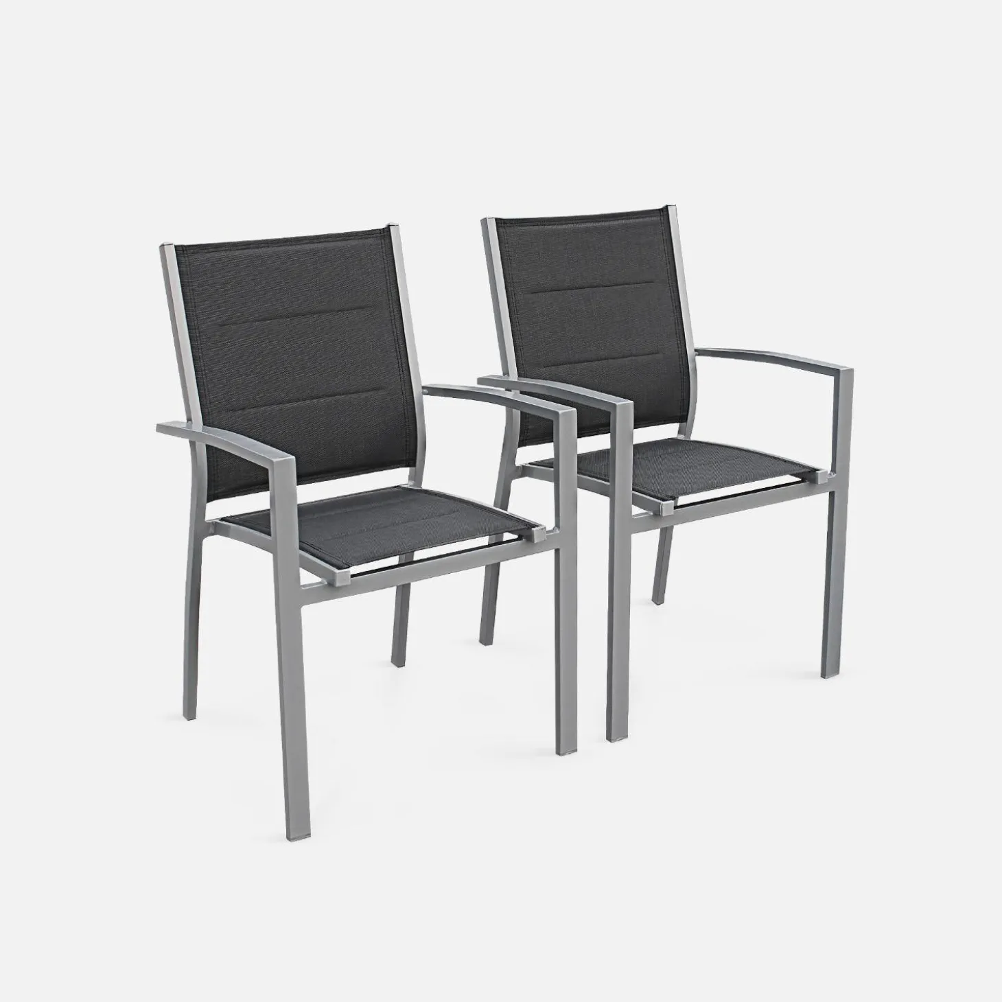 Set tavolo da giardino allungabile in alluminio con 6 sedie