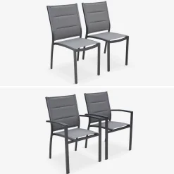 Set tavolo da giardino allungabile in alluminio con 8 sedie