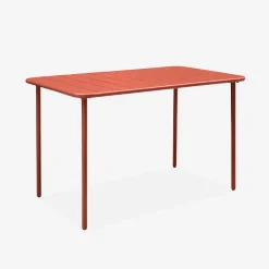 Set tavolo da giardino bistrot pieghevole in acciaio con 4 sedie, 120cm
