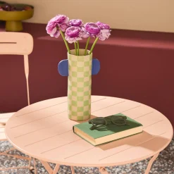 Set tavolo da giardino bistrot pieghevole rotondo in acciaio con 2 sedie