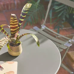 Set tavolo da giardino bistrot pieghevole in acciaio con 2 sedie, Ø60cm