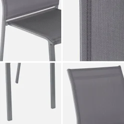 Set tavolo da giardino estensibile in alluminio con 8 sedie