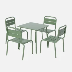 Set tavolo da giardino per bambini in metallo con 4 sedie