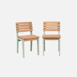 Set tavolo da giardino per bambini in legno, 4 sedie