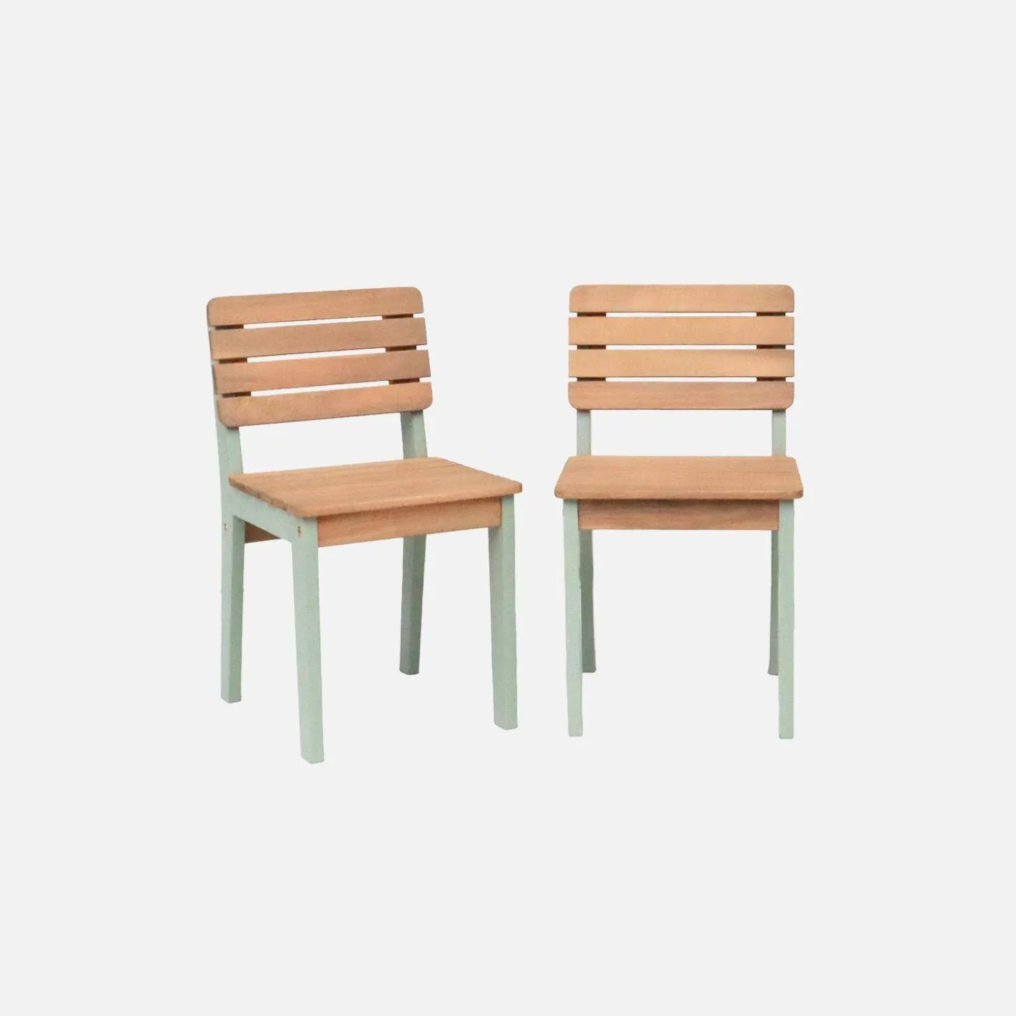 Set tavolo da giardino per bambini in legno, 4 sedie