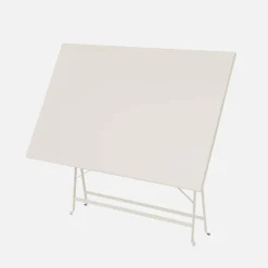 Set tavolo da giardino pieghevole in acciaio con 4 sedie, 110cm