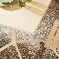 Set tavolo da giardino pieghevole in metallo con 2 sedie
