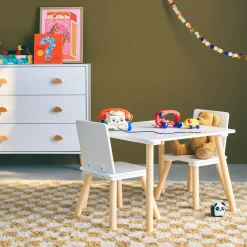 Set tavolo e 2 sedie per bambini