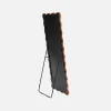 Specchio da terra in legno di hevea dal design organico con base in acciaio, 172 cm
