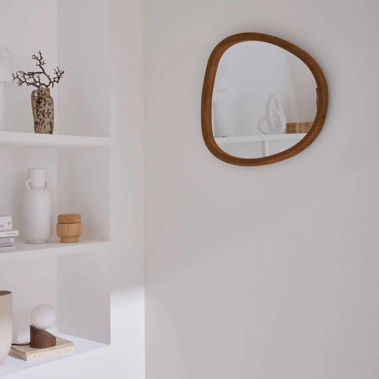 Specchio in legno di abete, 55cm