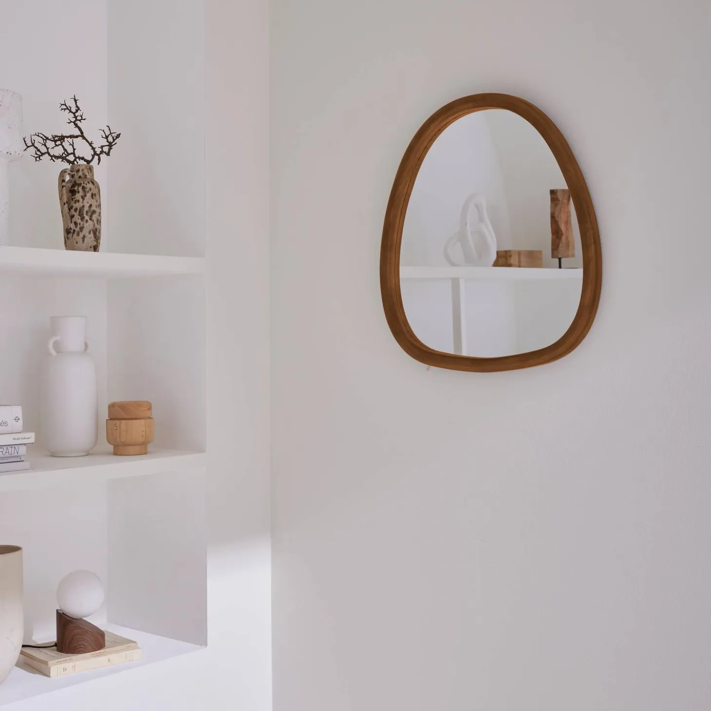 Specchio in legno di abete, 55cm