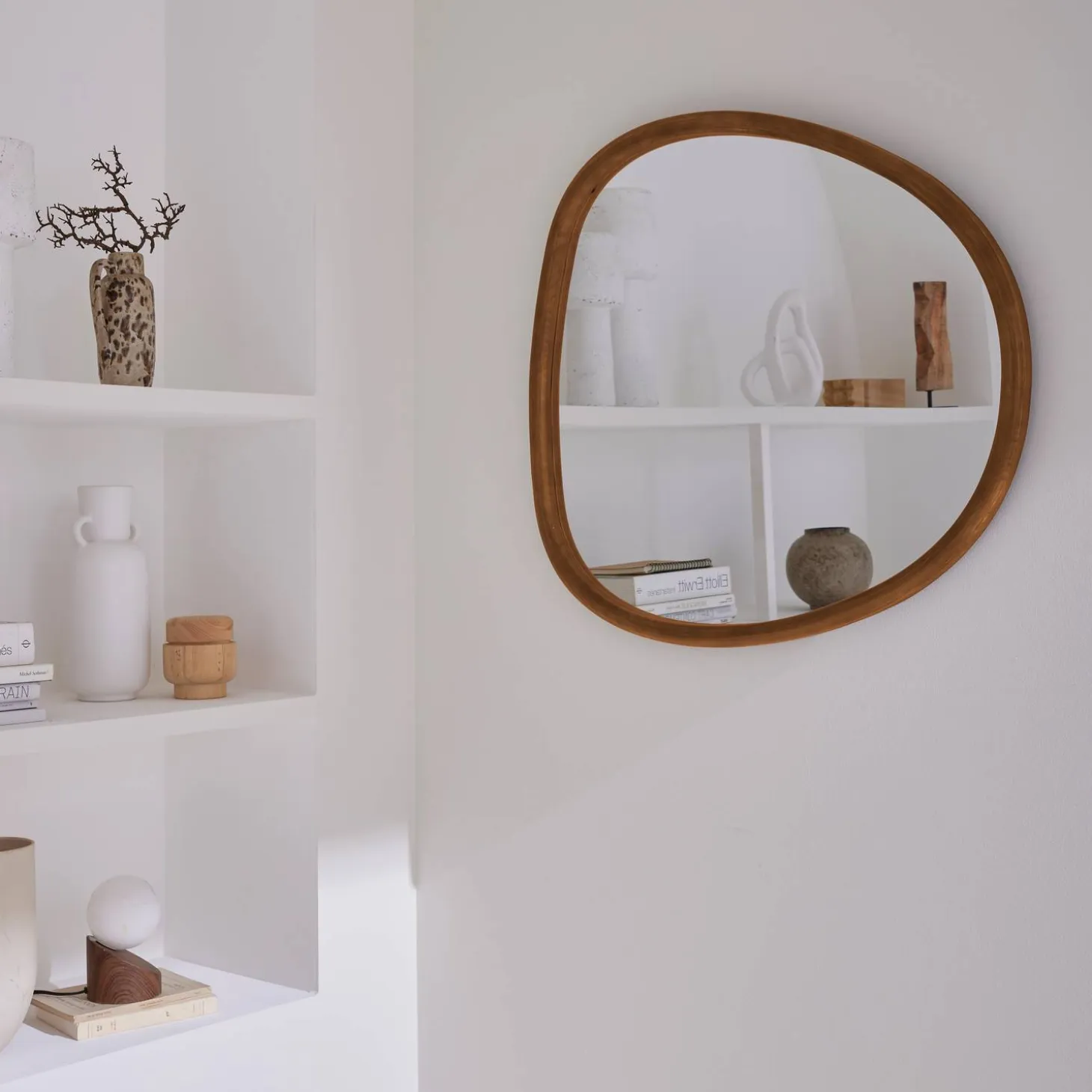 Specchio in legno di abete, 75cm