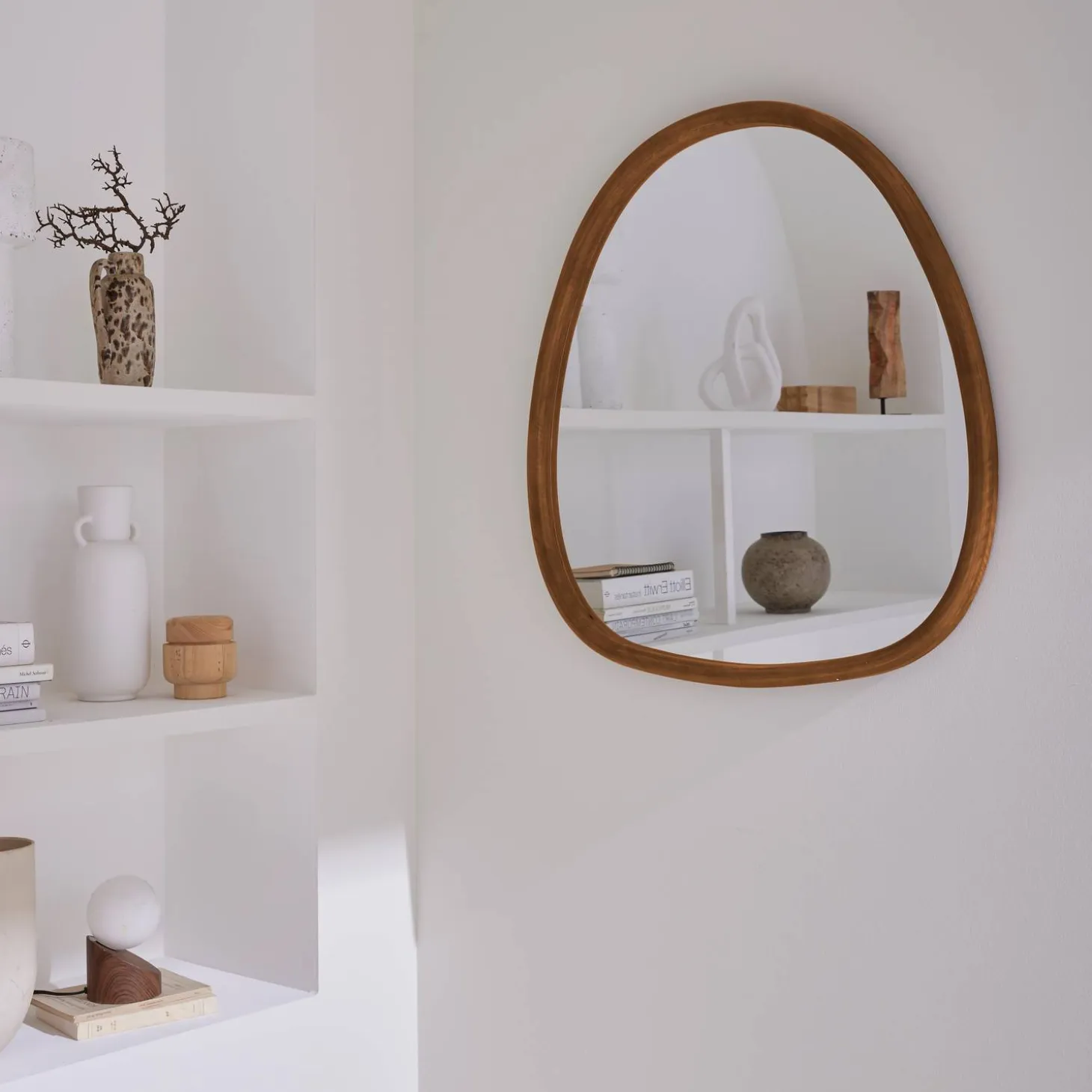 Specchio in legno di abete, 75cm