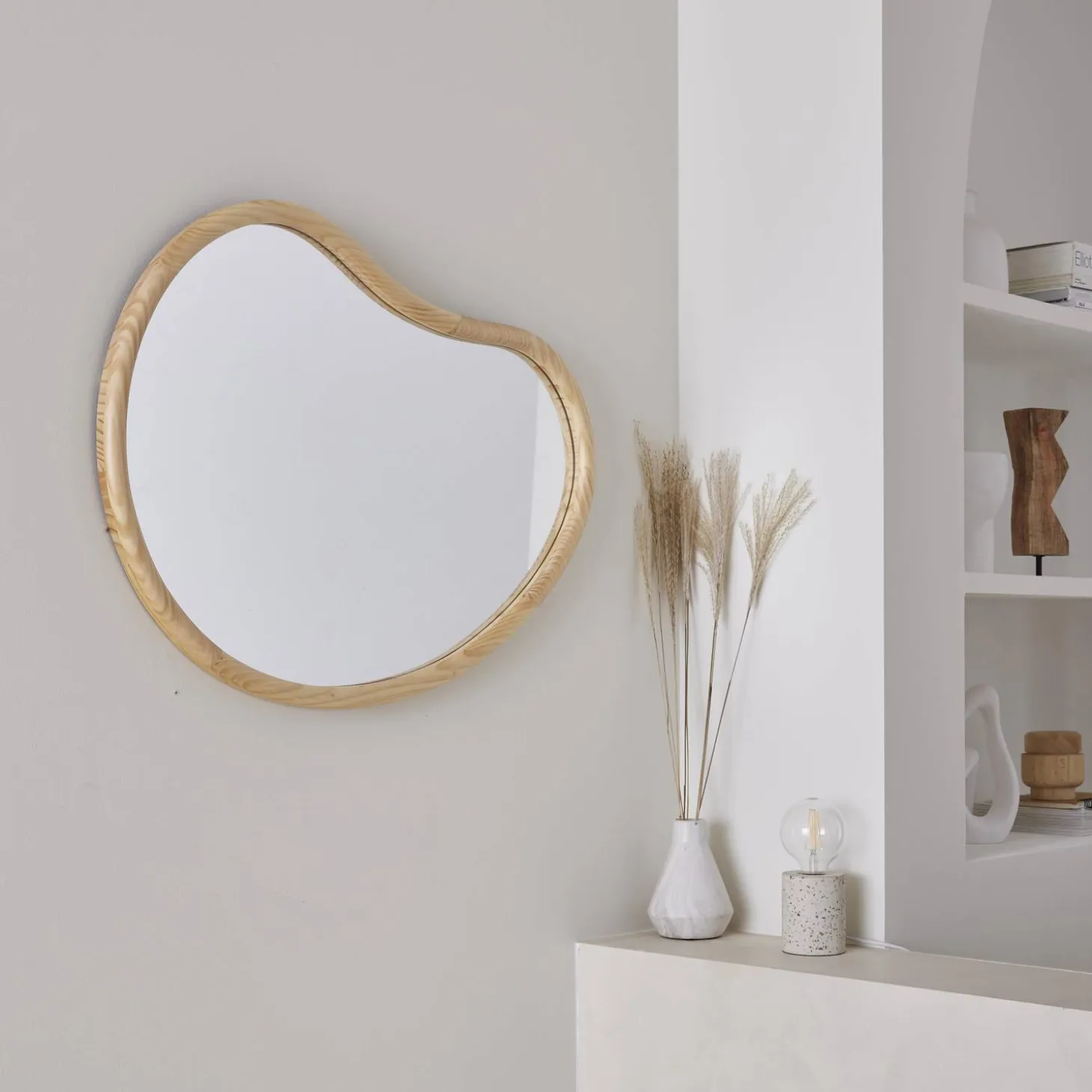 Specchio in legno di abete, 85cm