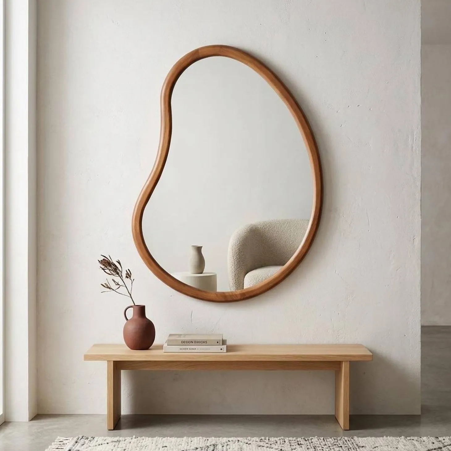Specchio in legno di abete, 85cm