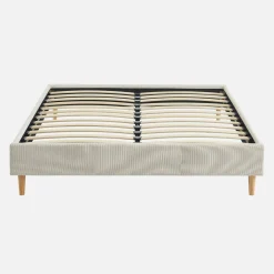 Struttura letto in velluto a coste fini con rete a doghe, 140x190cm