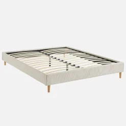 Struttura letto in velluto a coste fini con rete a doghe, 160x200cm