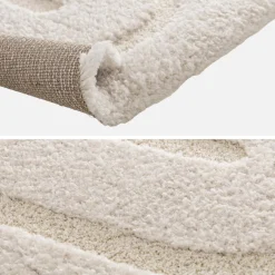 Tappeto da interno con motivi geometrici crema