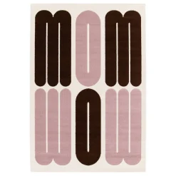 Tappeto da interno con motivo grafico rosa e marrone