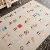 Tappeto educativo per bambini con alfabeto, per interni colore beige