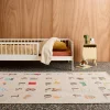 Tappeto educativo per bambini con alfabeto, per interni colore beige