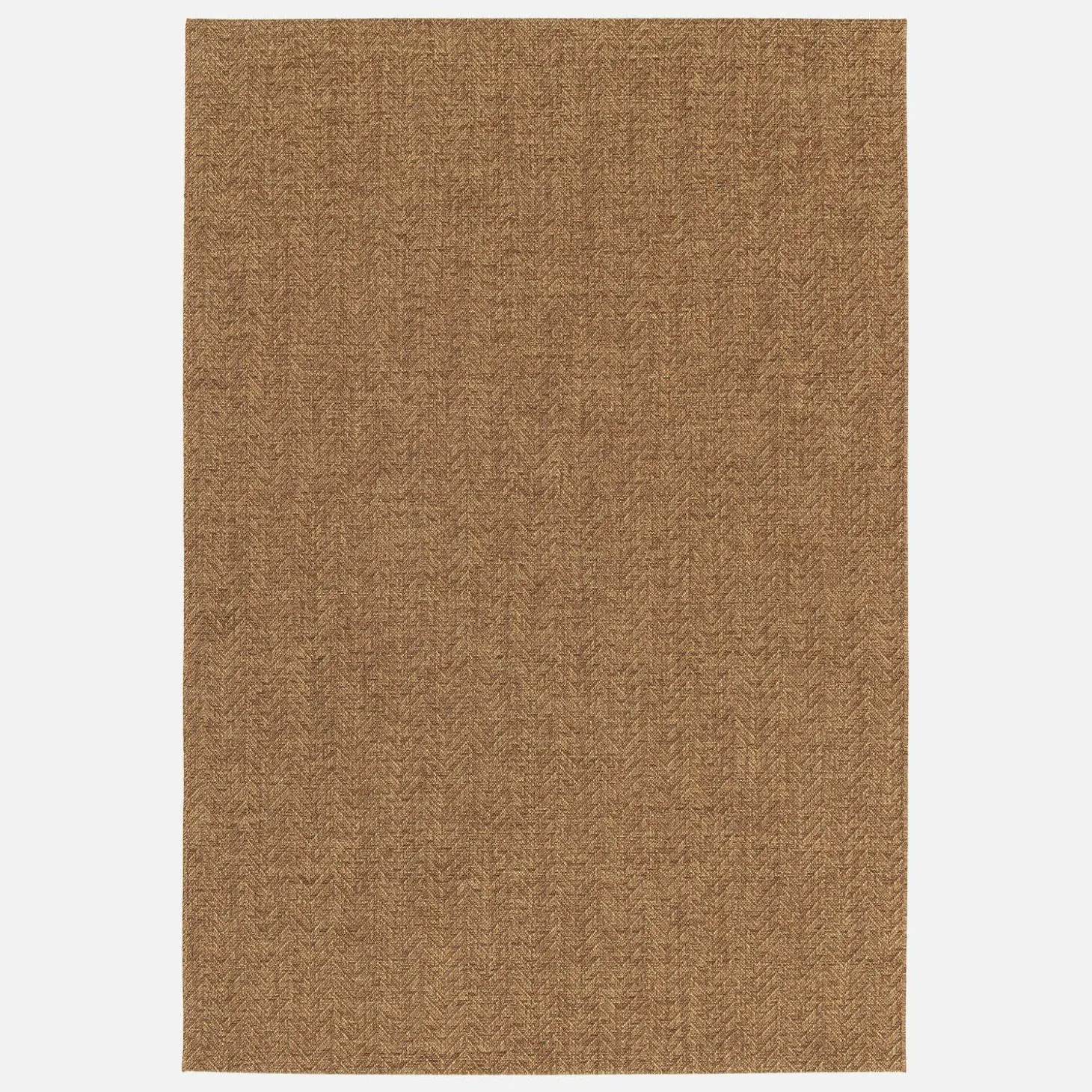 Tappeto effetto juta per interni/esterni in caramello