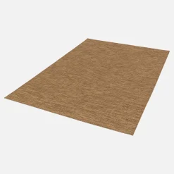 Tappeto effetto juta per interni/esterni in caramello