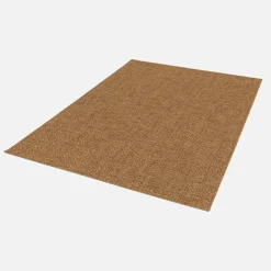Tappeto effetto juta per interni/esterni in caramello