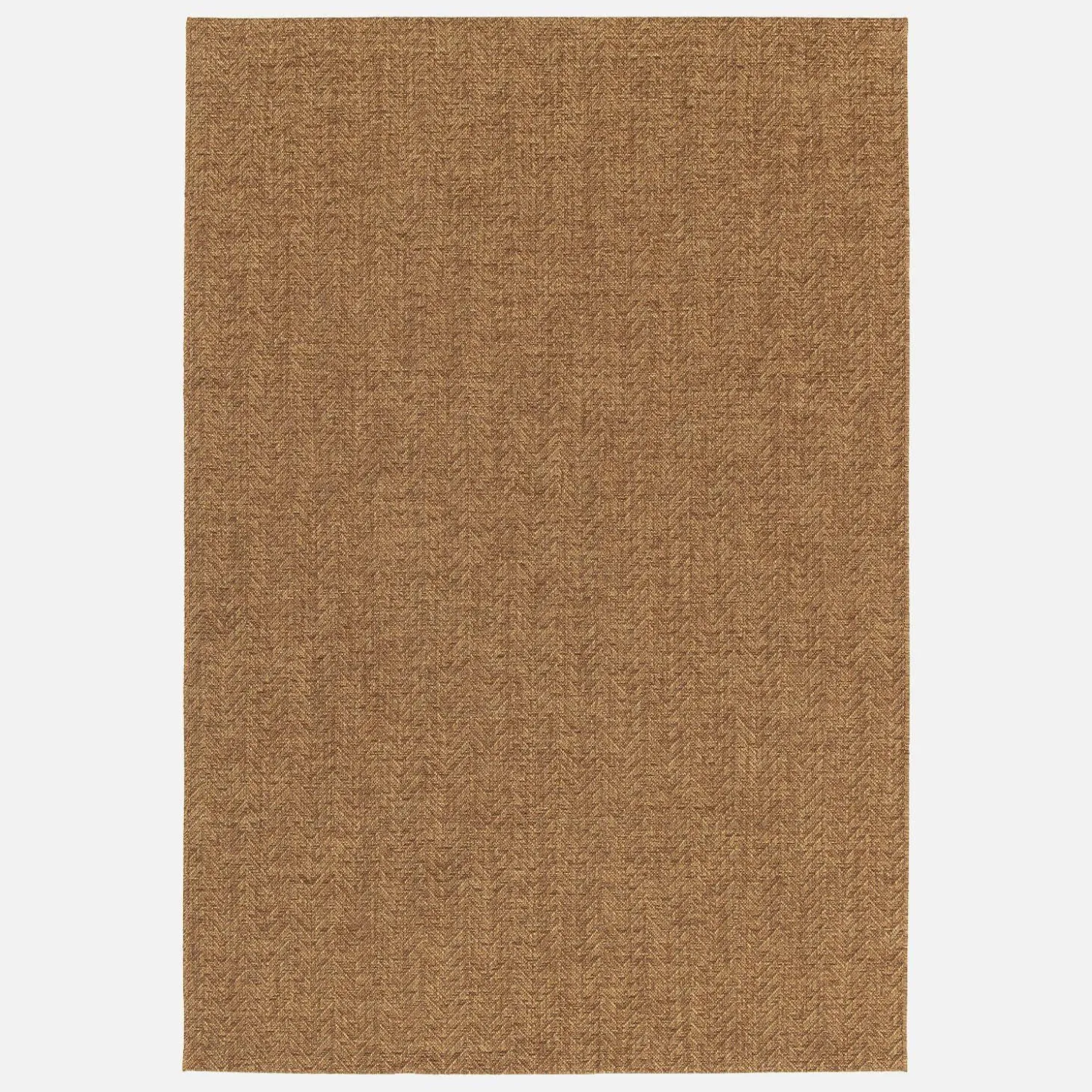 Tappeto effetto juta per interni/esterni in caramello