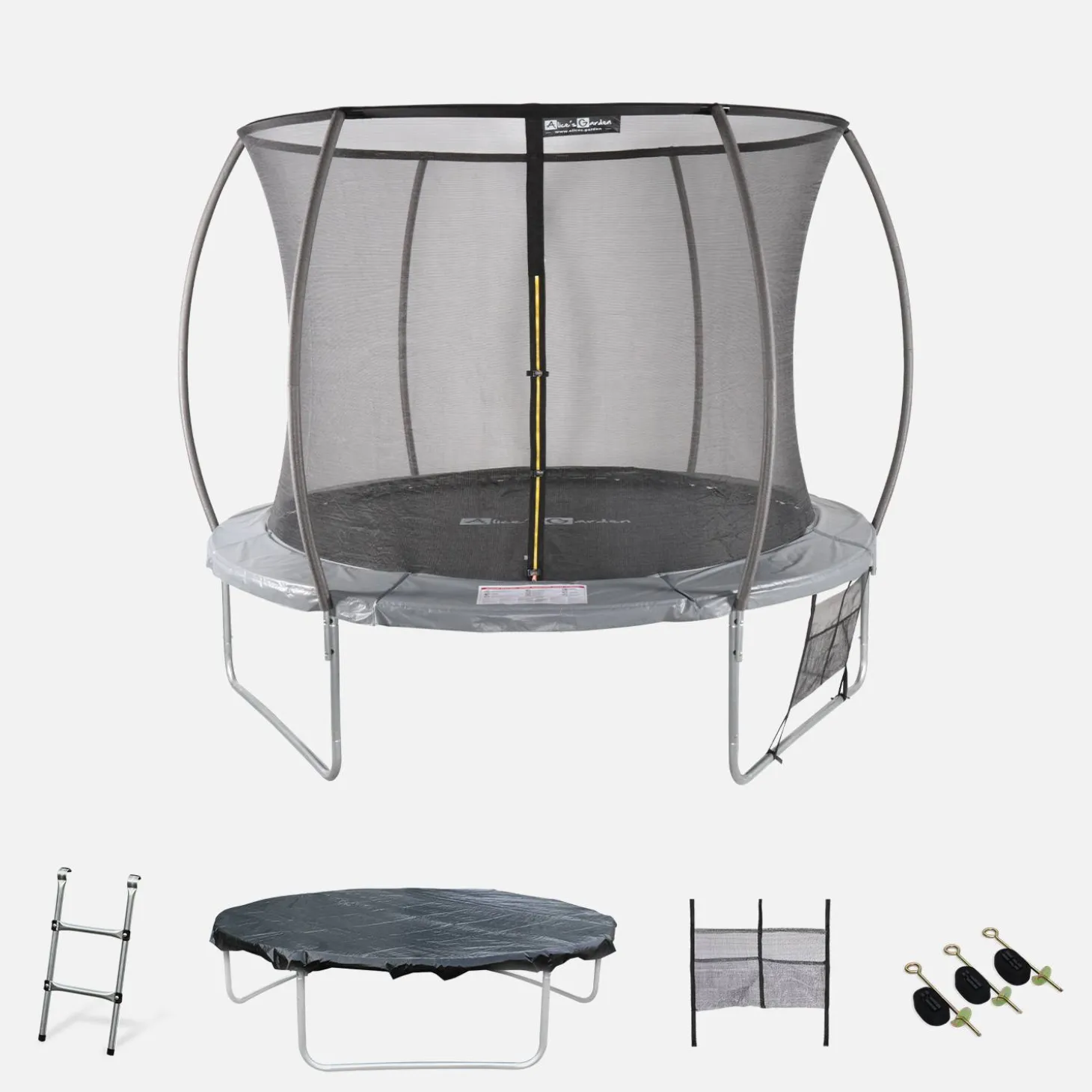 Tappeto elastico e kit accessori con rete di protezione interna, 3.05m