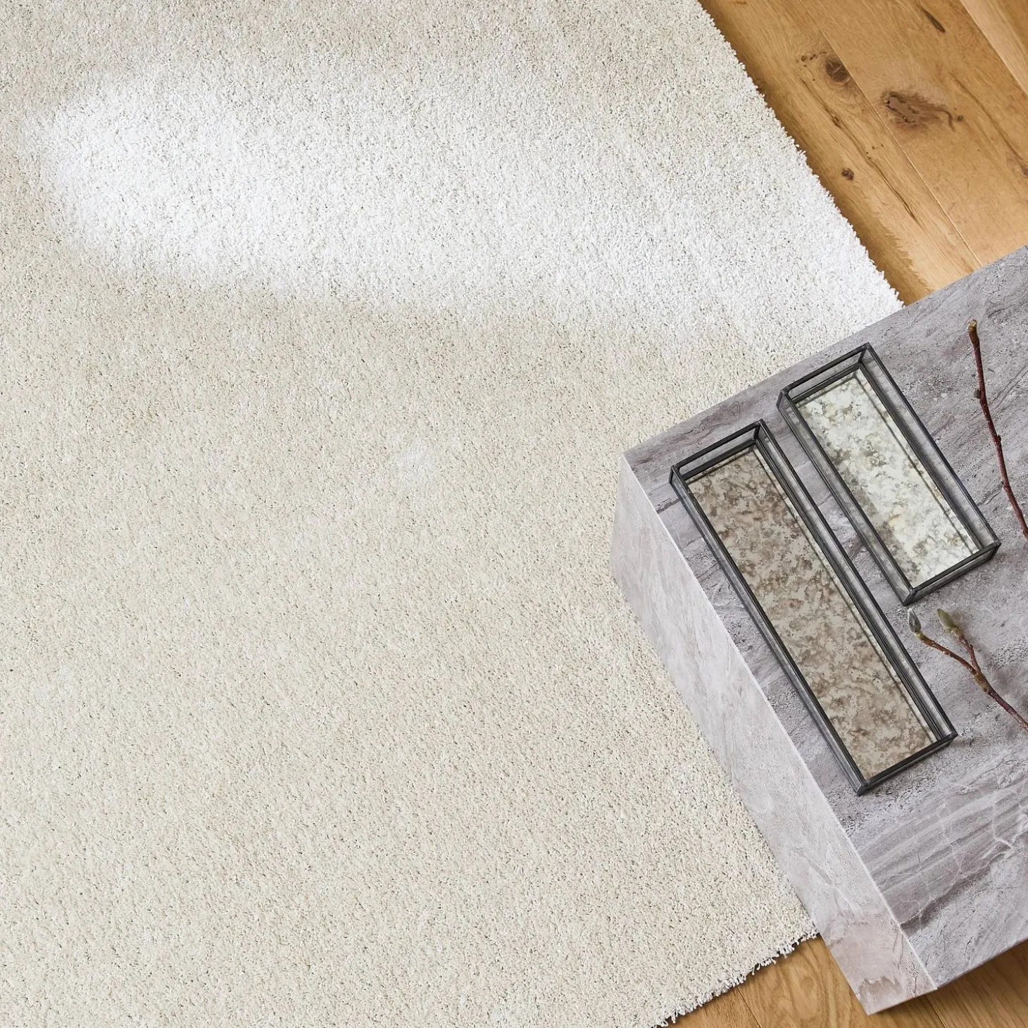 Tappeto interno in velluto riccio crema