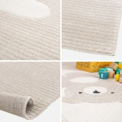 Tappeto per bambini beige/crema, tappeto orsetto