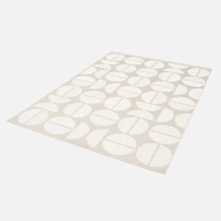 Tappeto per interno/esterno motivi geometrici crema, beige