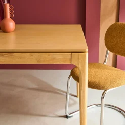 Tavola da pranzo rettangolare in legno di hevea, 8 posti