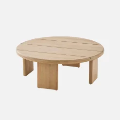 Tavolino da giardino rotondo in legno di acacia, 70cm