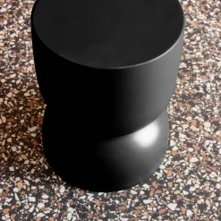 Tavolino, lato divano, comodino metallo, 42cm