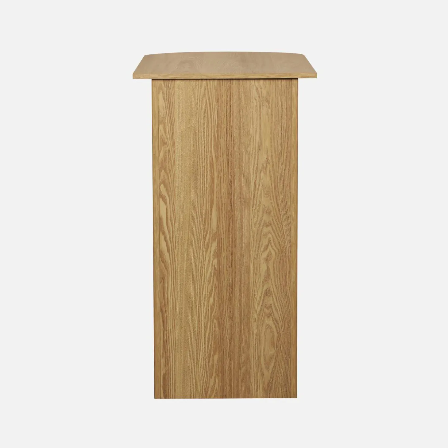 Tavolo alto da cucina decorato in legno con ripostigli