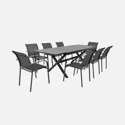 Tavolo da giardino allungabile in alluminio, 240cm