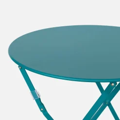 Tavolo da giardino bistrot pieghevole in acciaio, 2 posti, Ø60cm