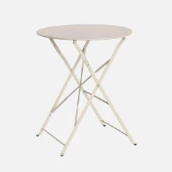 Tavolo da giardino bistrot pieghevole in acciaio, 2 posti, Ø60cm