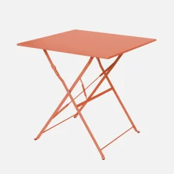 Tavolo da giardino pieghevole in acciaio, 2 posti, 70cm