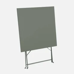 Tavolo da giardino pieghevole in acciaio, 2 posti, 70cm