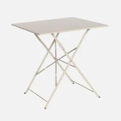 Tavolo da giardino pieghevole in acciaio, 2 posti, 70cm